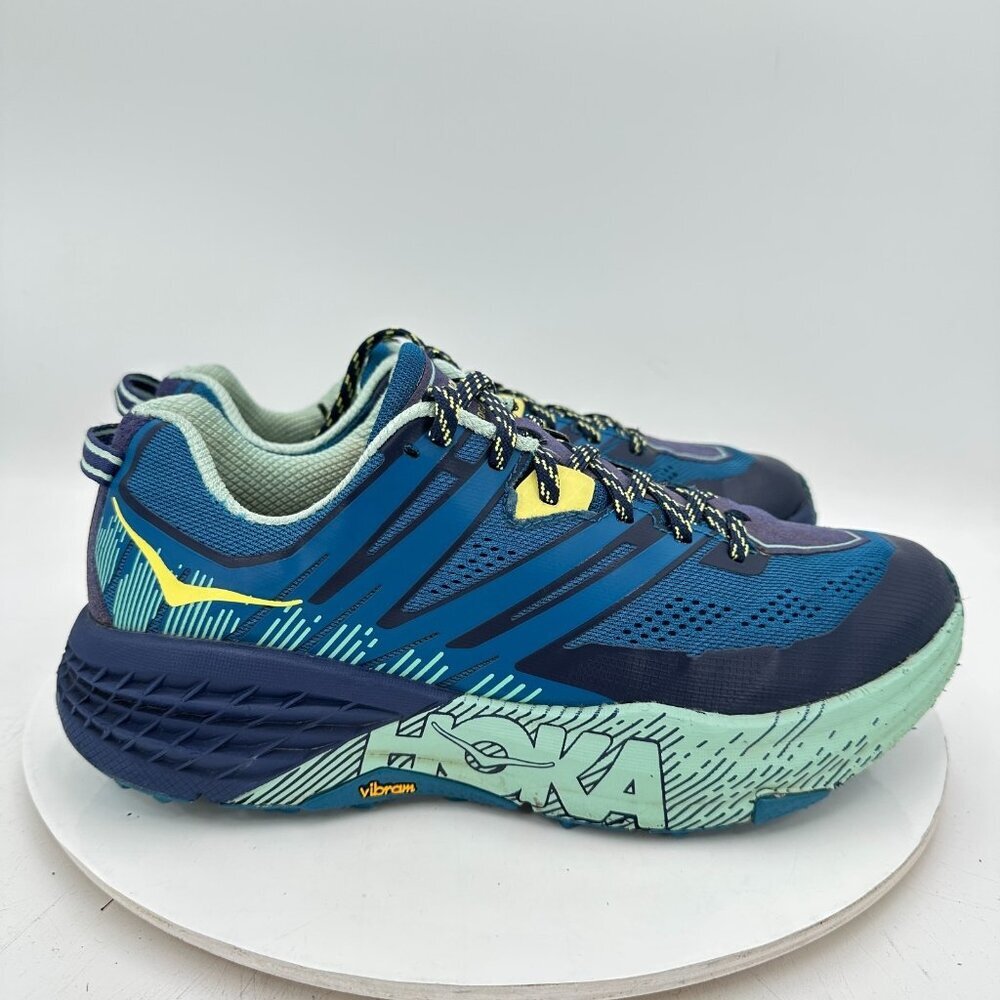 Hoka One One Speedgoat 3 Women Size 9.5 1099734 SMLB Seaport Medieval Blue Shoes - Picture 4 of 11